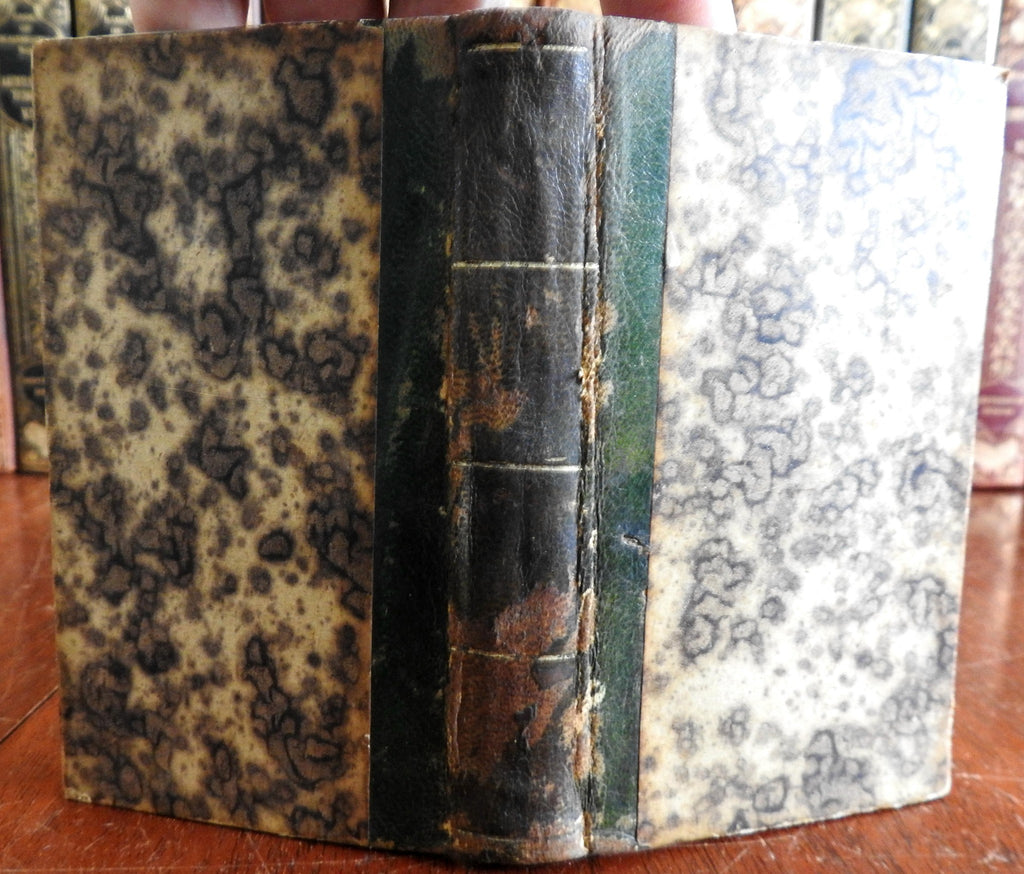 William Cowper The Task & Tirocinium 1821 small pocket leather book w/ portrait
