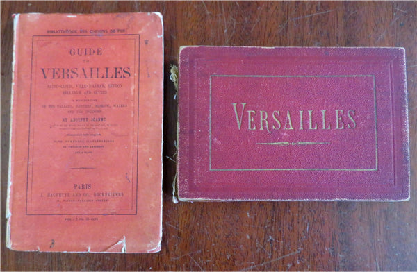 Versailles France 19th Century Guidebook & Souvenir Album Lot x 2 French Tourism