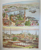 Moerlen German Cincinnati Brewery 1886 World Trip w/ 58 color plates rare book