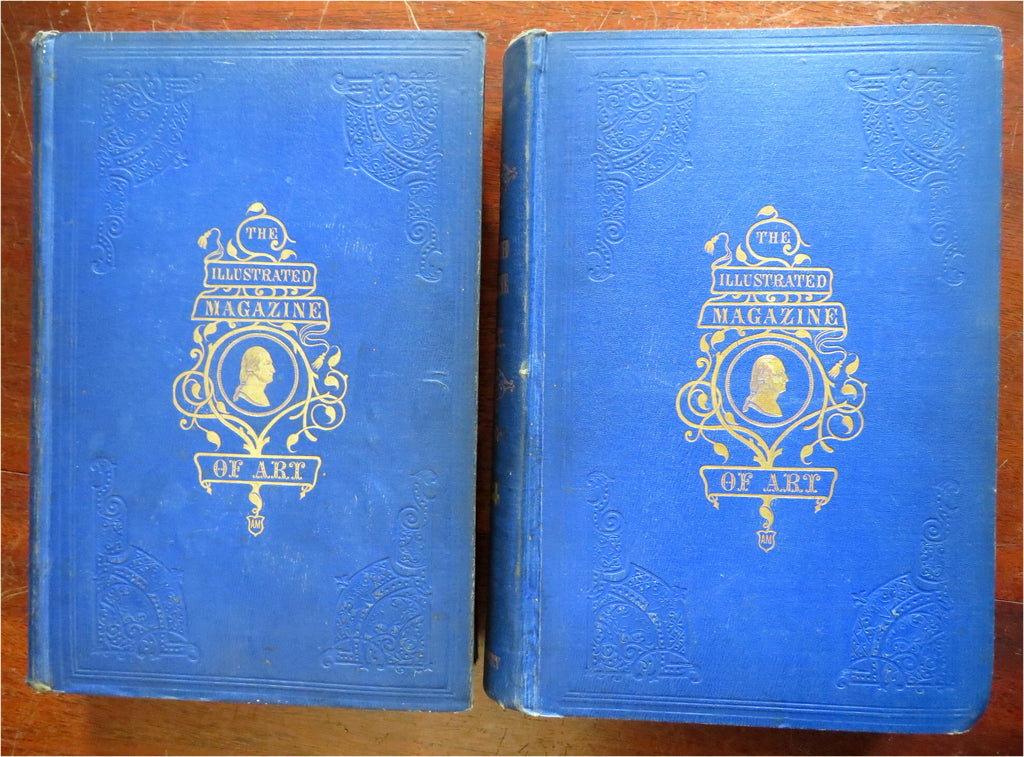 Illustrated Art Magazine 1853 hundreds of wood engravings 4 vol set fine books