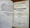 New Universal Bibliography by F. Denis 1857 w/ LaLanne Bibliog. 4 vols