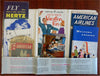 American Airlines Souvenir Informational lot c. 1954 time tables & ephemera