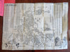 Quincy Massachusetts pictorial city plan 1938 Parker scarce pocket folding map
