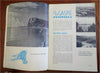 Quebec Gaspe Peninsula 1930's advertising travel brochure w/ large folding map