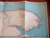 Quebec Gaspe Peninsula 1930's advertising travel brochure w/ large folding map