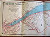 Quebec Gaspe Peninsula 1930's advertising travel brochure w/ large folding map