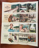 Pennsylvania cartoon pictorial road map c. 1935-9 promotional tourist brochure