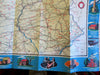 Pennsylvania cartoon pictorial road map c. 1935-9 promotional tourist brochure