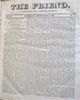 The Friend American Religious & Literary Journal 1833 Robert Smith leather book