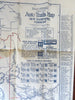 Maine New Hampshire Vermont Automobile c. 1930's folding pocket tourist road map