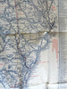 Maine New Hampshire Vermont Automobile c. 1930's folding pocket tourist road map
