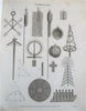 Rees' Encyclopedia 187 engraved plates 1820 Arts Navigation - Writing in Cypher