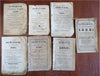 Daboll New England Alamac Farmer's Friend 1833-1863 Lot x7 home advice & recipes