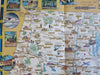 Massachusetts pictorial cartoon tourist map 1965 ED Chase Worlds Fair inset map