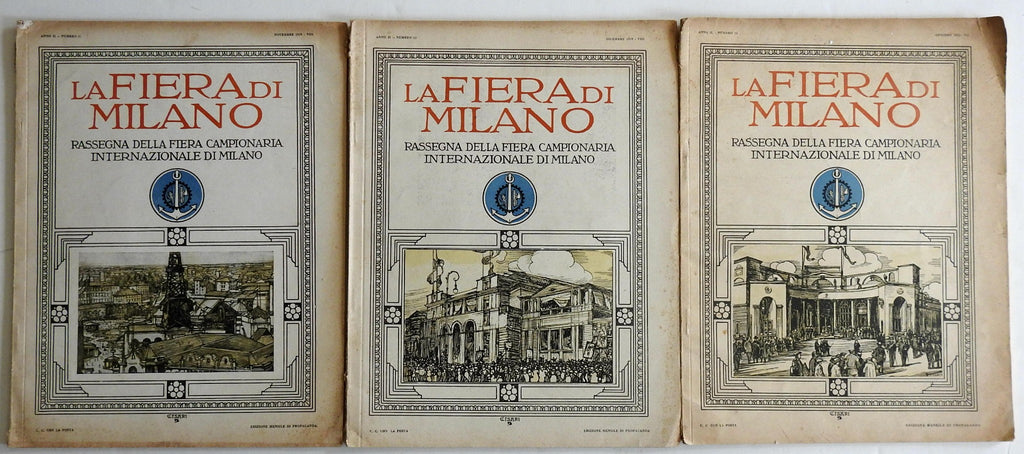 Milan Italy International Fair 1929 Lot of 3 rare illustrated trade magazines