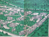 Shelburne Museum Vermont 1965 tourist promotional birds-eye view pictorial map