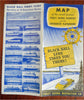 Puget Sound Washington Pacific Northwest c.1945 promotional tourist brochure map