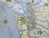 Puget Sound Washington Pacific Northwest c.1945 promotional tourist brochure map