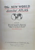 New World Loose Leaf Atlas c. 1929 monumental leather atlas 100+ maps
