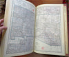 New World Loose Leaf Atlas c. 1929 monumental leather atlas 100+ maps