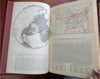 New World Loose Leaf Atlas c. 1929 monumental leather atlas 100+ maps