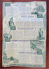 Hertz Car Rental New England Auto Tours Travel Brochure c. 1960 cartoon map