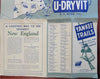 Hertz Car Rental New England Auto Tours Travel Brochure c. 1960 cartoon map
