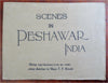 Peshawar India British Raj Souvenir Watercolor Scenes c. 1920's Set x 6 prints