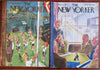 New Yorker Magazine WWII era 1943-6 Lot x 9 issues Bemelmans Duvoisin Addams art