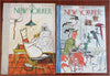 New Yorker Magazine WWII era 1943-6 Lot x 9 issues Bemelmans Duvoisin Addams art