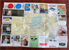 Pan American 1970's Japan tourist map city plan w/ advertising pictorial