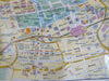 Pan American 1970's Japan tourist map city plan w/ advertising pictorial