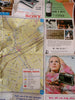 Pan American 1970's Japan tourist map city plan w/ advertising pictorial