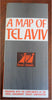 Tel Aviv city plan Israel c. 1960 illustrated travel pamphlet w/ detailed map