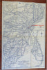AAA 1932 Highway Map East Coast New Castle Ferry travel & tourism brochure