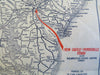 AAA 1932 Highway Map East Coast New Castle Ferry travel & tourism brochure