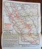Southern California 1924 Highway Map San Diego Los Angeles Security Bank promo