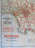 Southern California 1924 Highway Map San Diego Los Angeles Security Bank promo