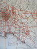 Southern California 1924 Highway Map San Diego Los Angeles Security Bank promo