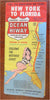 Ocean Highway New York to Florida 1956 automobile travel map brochure