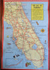 Ocean Highway New York to Florida 1956 automobile travel map brochure