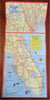 Ocean Highway New York to Florida 1956 automobile travel map brochure