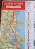 Ocean Highway New York to Florida 1956 automobile travel map brochure