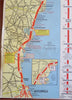 Ocean Highway New York to Florida 1956 automobile travel map brochure