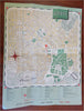 Athens Greece City Plan c. 1953 TWA illustrated travel brochure map