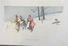 Charles Johnson Drawings art 1898 monumental illustrated plate book lovely color