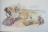 Charles Johnson Drawings art 1898 monumental illustrated plate book lovely color