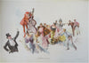 Charles Johnson Drawings art 1898 monumental illustrated plate book lovely color