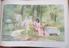 Charles Johnson Drawings art 1898 monumental illustrated plate book lovely color