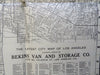 Los Angeles California 1925 City Plan pictorial Bekins moving truck storage